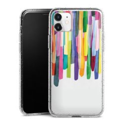 Silikon Glitter Case transparent-silber