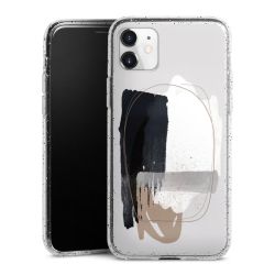 Silikon Glitter Case transparent-silber