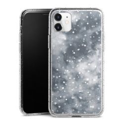 Silicone Glitter Case silver glitter