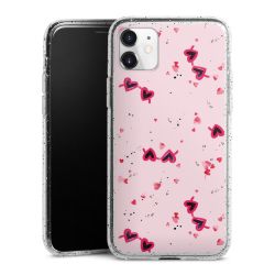 Silicone Glitter Case silver glitter