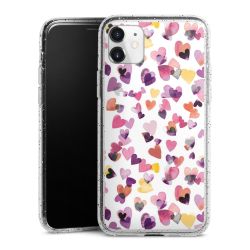 Silicone Glitter Case silver glitter