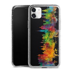 Silicone Glitter Case silver glitter