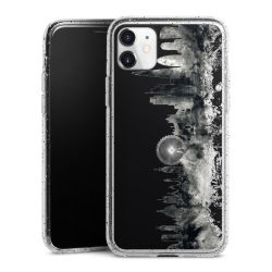 Silicone Glitter Case silver glitter