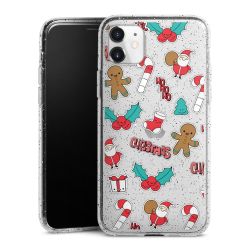 Silicone Glitter Case silver glitter