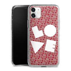 Silicone Glitter Case silver glitter