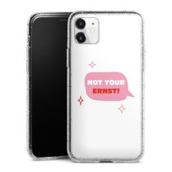 Silikon Glitter Case transparent-silber