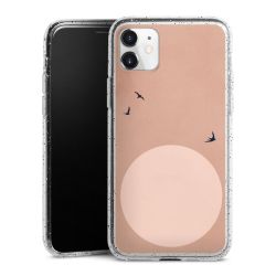 Silikon Glitter Case transparent-silber