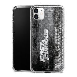 Silikon Glitter Case transparent-silber