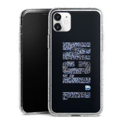 Silikon Glitter Case transparent-silber