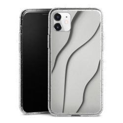 Silikon Glitter Case transparent-silber