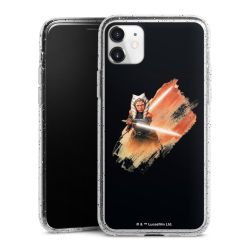 Silikon Glitter Case transparent-silber