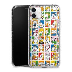 Silikon Glitter Case transparent-silber