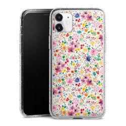 Silicone Glitter Case silver glitter