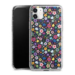 Silicone Glitter Case silver glitter