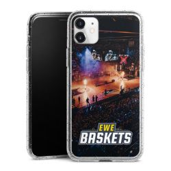 Silikon Glitter Case transparent-silber