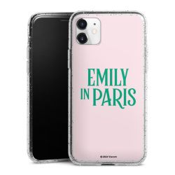 Silikon Glitter Case transparent-silber