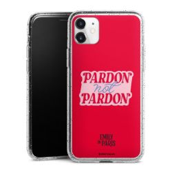 Silikon Glitter Case transparent-silber