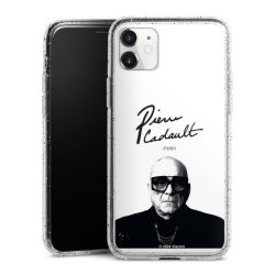 Silikon Glitter Case transparent-silber