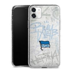 Silikon Glitter Case transparent-silber