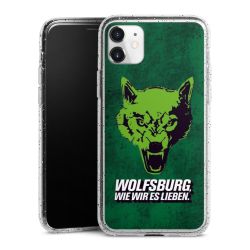 Silikon Glitter Case transparent-silber