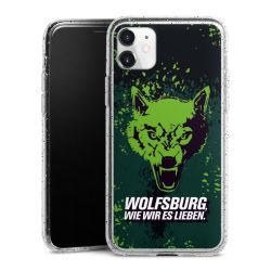 Silikon Glitter Case transparent-silber