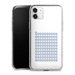 Silicone Glitter Case silver glitter