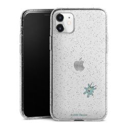 Silicone Glitter Case silver glitter