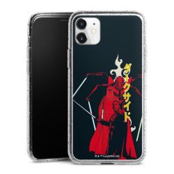 Silikon Glitter Case transparent-silber