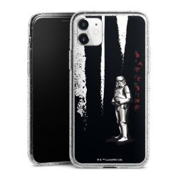 Silikon Glitter Case transparent-silber