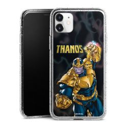 Silikon Glitter Case transparent-silber