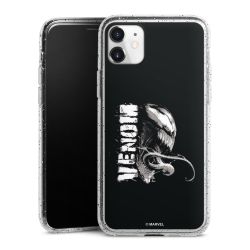 Silikon Glitter Case transparent-silber