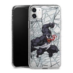 Silikon Glitter Case transparent-silber