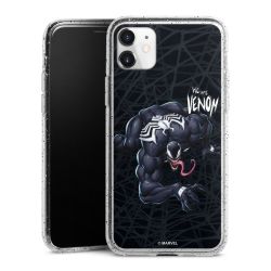 Silikon Glitter Case transparent-silber