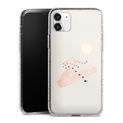 Silicone Glitter Case silver glitter