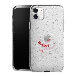 Silicone Glitter Case silver glitter