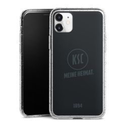 Silikon Glitter Case transparent-silber