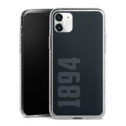 Silikon Glitter Case transparent-silber
