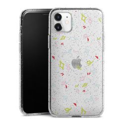 Silicone Glitter Case silver glitter