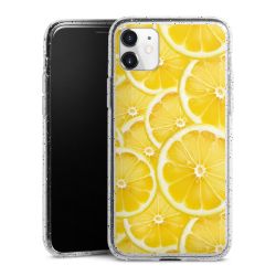 Silikon Glitter Case transparent-silber