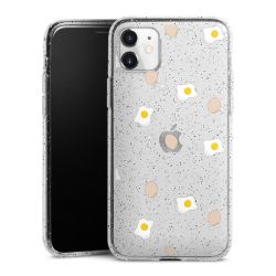 Silikon Glitter Case transparent-silber