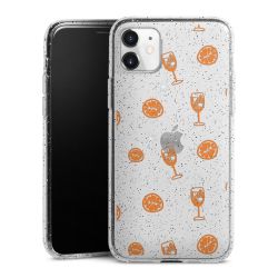 Silikon Glitter Case transparent-silber