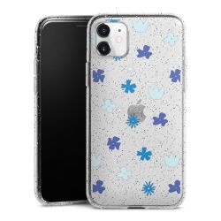 Silikon Glitter Case transparent-silber