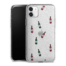 Silikon Glitter Case transparent-silber