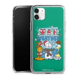 Silikon Glitter Case transparent-silber