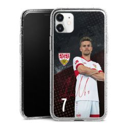 Silikon Glitter Case transparent-silber