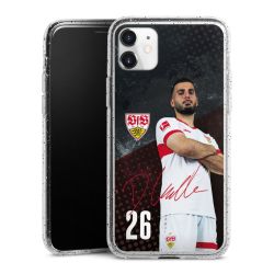 Silikon Glitter Case transparent-silber