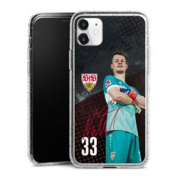 Silikon Glitter Case transparent-silber