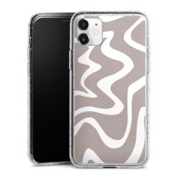 Silikon Glitter Case transparent-silber