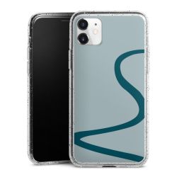 Silikon Glitter Case transparent-silber