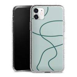 Silikon Glitter Case transparent-silber